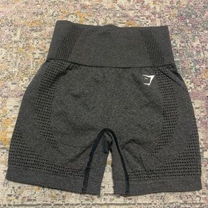 Gymshark Dark Gray Seamless High-Waist Athletic Bike Shorts